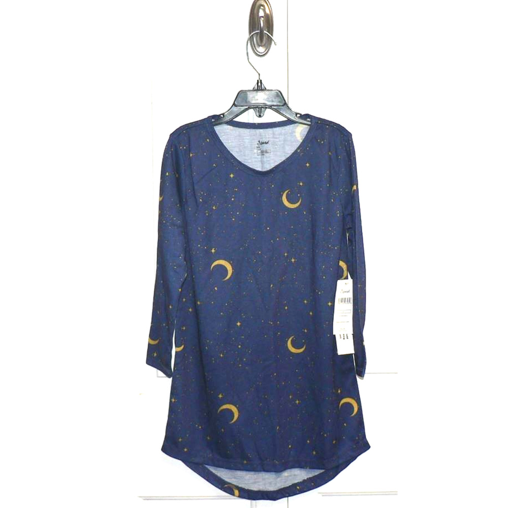 Leveret Girls‎ Moon & Stars Long Sleeve Nightgown in Blue Moon Size 5Y MSRP $60